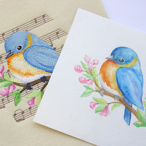 Songbird Bluebird in Watercolor - Image 7