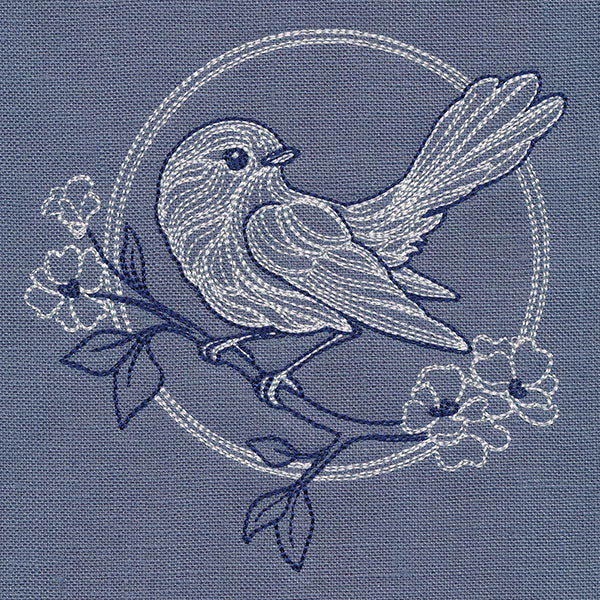 Sparrow & Flowers Pillow Pair - Image 10