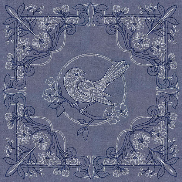 Sparrow & Flowers Pillow Pair - Image 2