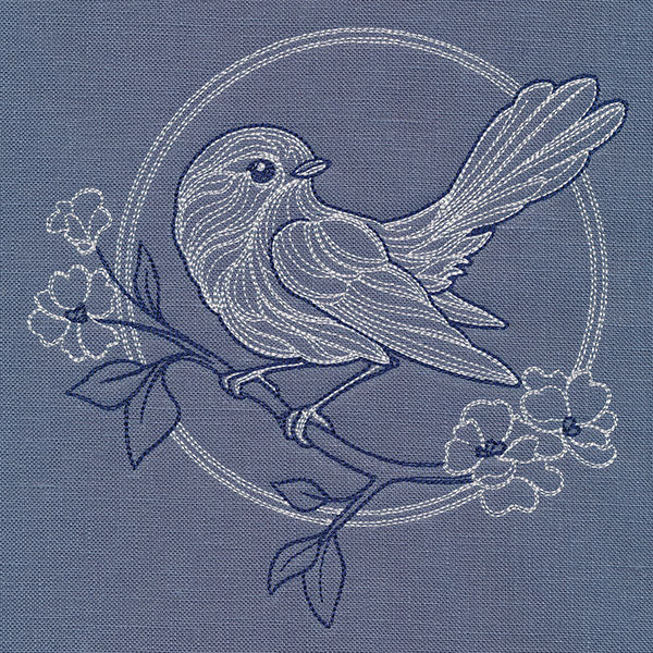 Sparrow & Flowers Pillow Pair - Image 20