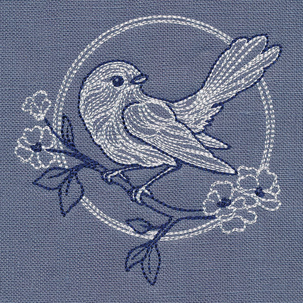 Sparrow & Flowers Pillow Pair - Image 45