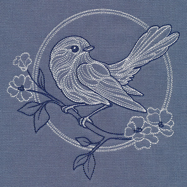 Sparrow & Flowers Pillow Pair - Image 5