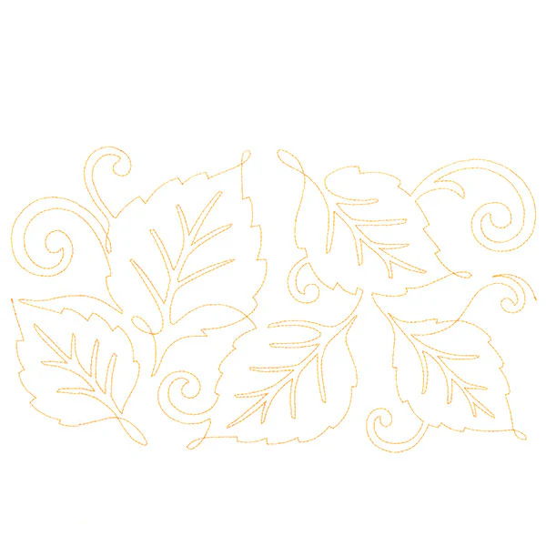 Spiraling Birch Leaves (Edge-to-Edge Quilting)