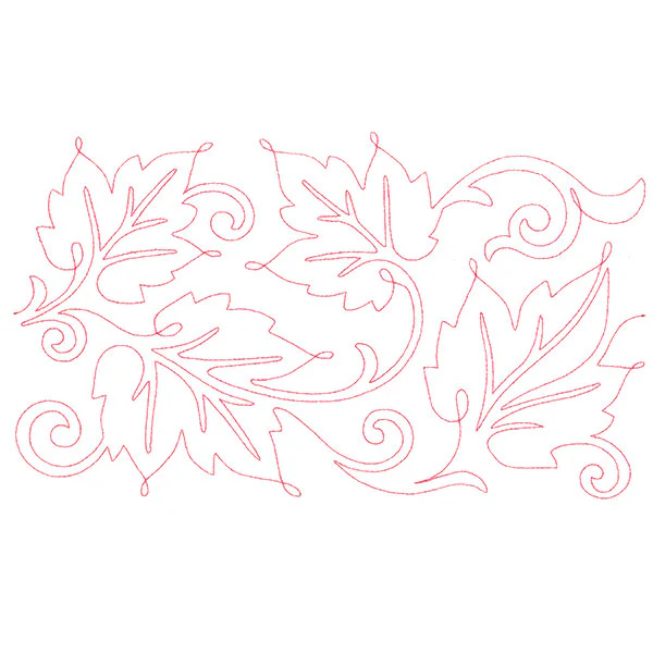 Spiraling Maple Leaves (Edge-to-Edge Quilting)