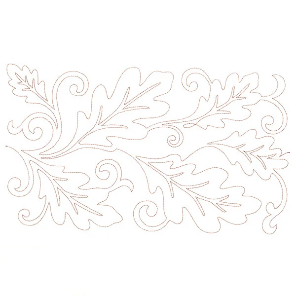 Spiraling Oak Leaves (Edge-to-Edge Quilting)