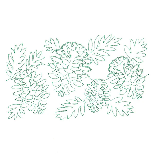 Spiraling Winter Pinecones (Edge-to-Edge Quilting) - Image 3