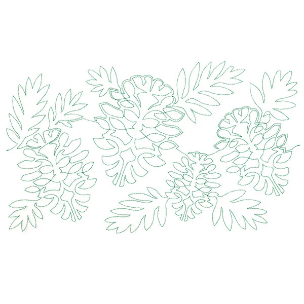 Spiraling Winter Pinecones (Edge-to-Edge Quilting) - Image 5
