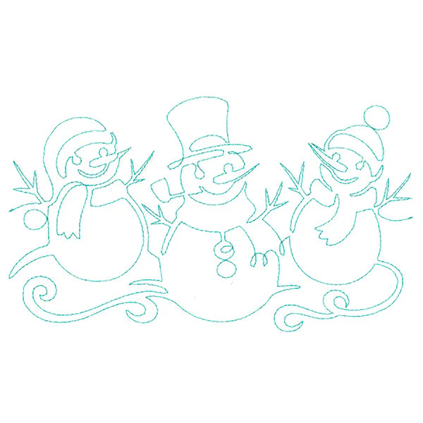 Spiraling Winter Snowmen (Edge-to-Edge Quilting) - Image 3