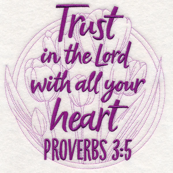 Spirited Sayings - Trust in the Lord With Tulips - Image 2
