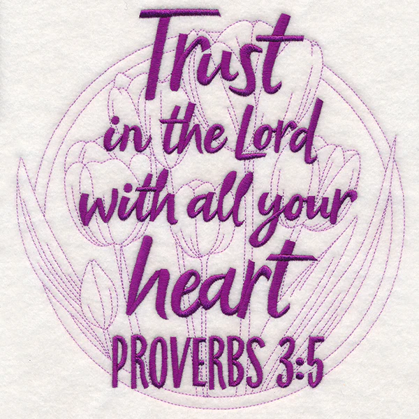 Spirited Sayings - Trust in the Lord With Tulips - Image 6