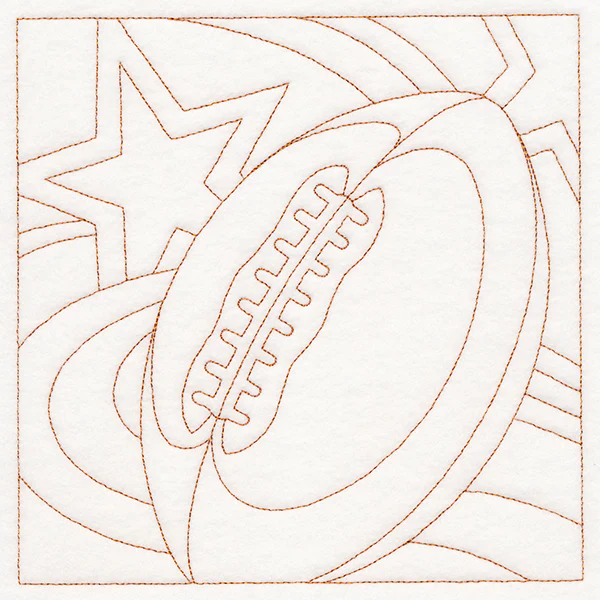 Sports Quilting - Football (Double Run) - Image 2
