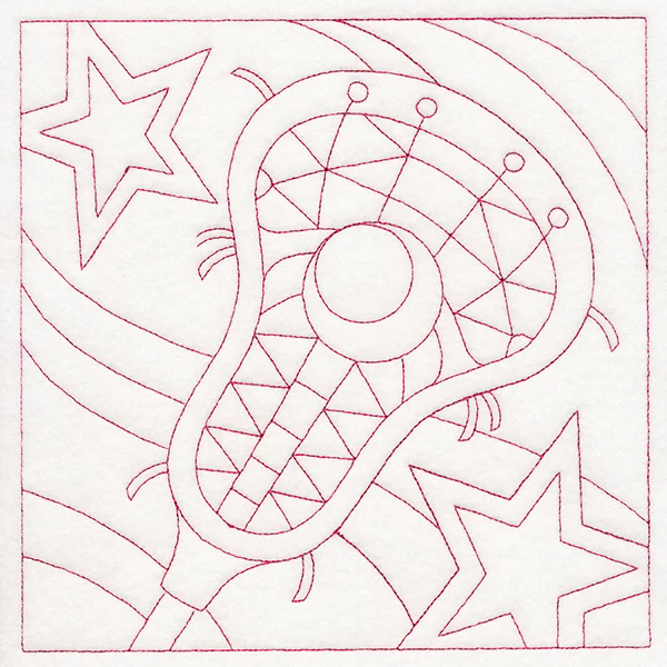 Sports Quilting - Lacrosse (Double Run)