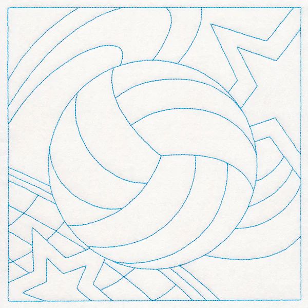 Sports Quilting - Volleyball (Double Run)