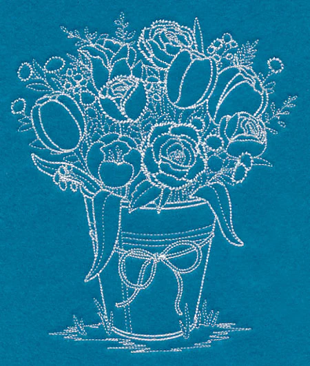 Spring Bucket of Blooms (Vintage) - Image 2
