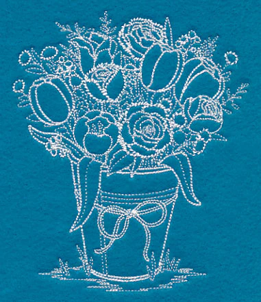 Spring Bucket of Blooms (Vintage) - Image 3