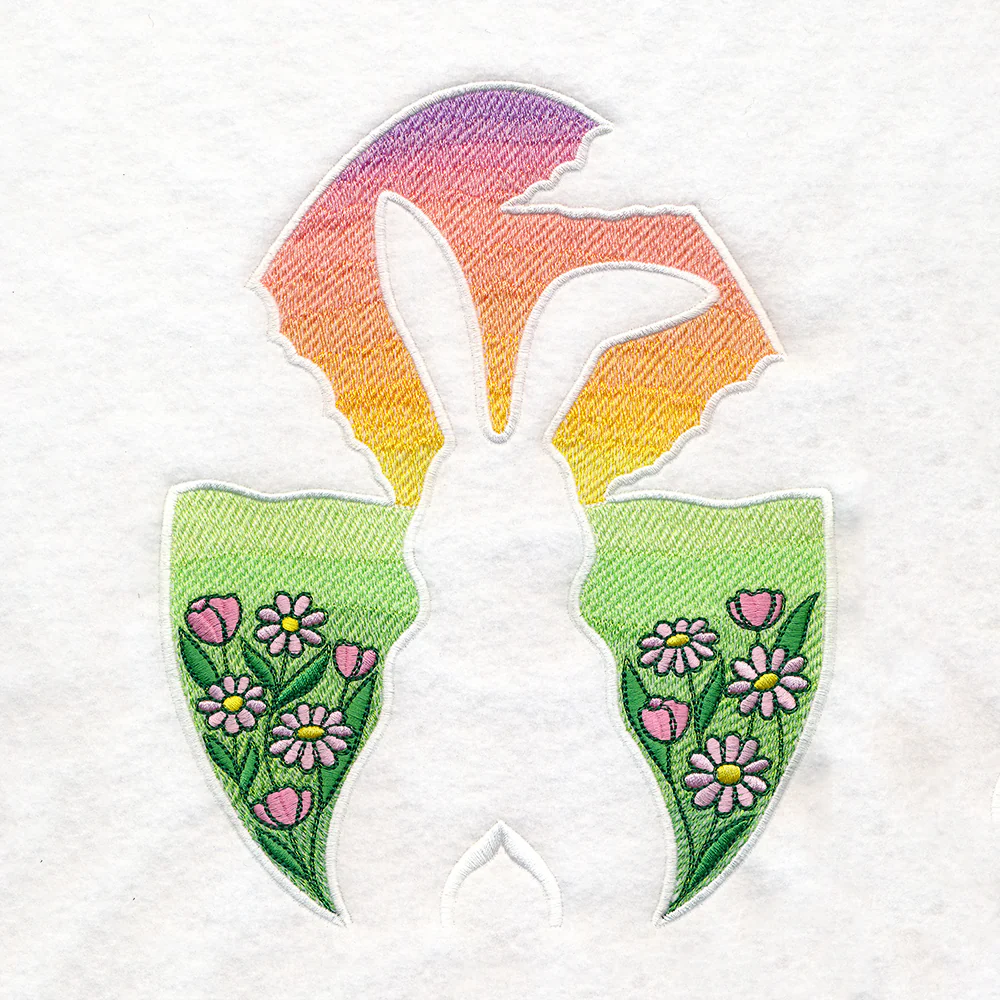 Spring Bunny Silhouette (Embossed) - Image 4