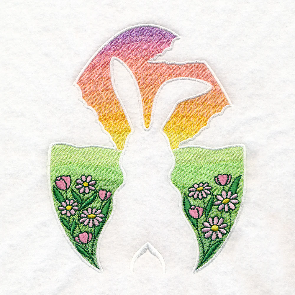 Spring Bunny Silhouette (Embossed) - Image 8