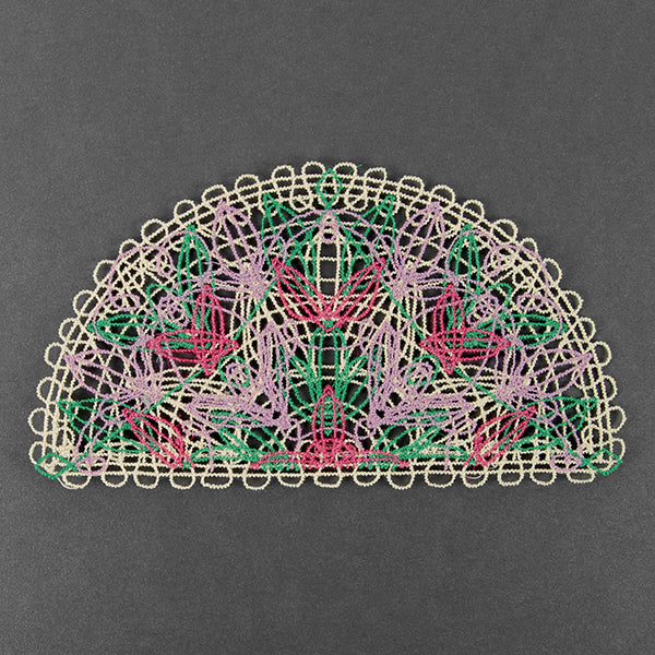 Spring Floral Granny Half Circle (Battenburg Lace) - Image 17