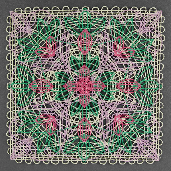 Spring Floral Granny Square (Battenburg Lace) - Image 8