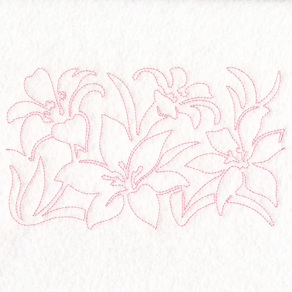Spring Flowers - Lilies (Edge-to-Edge Quilting) - Image 3