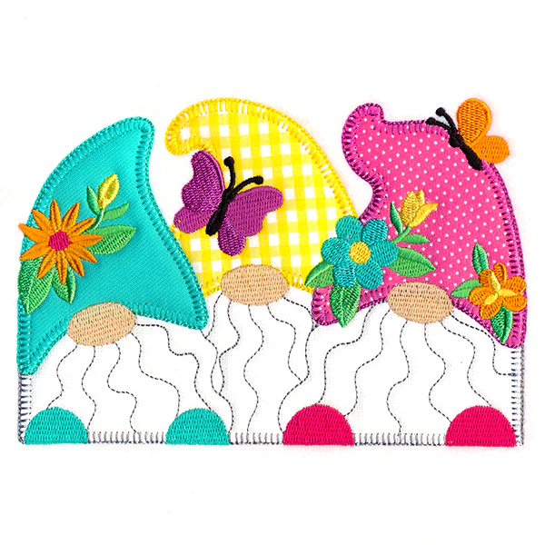 Spring Gnomes Trio (Heirloom Applique) - Image 7