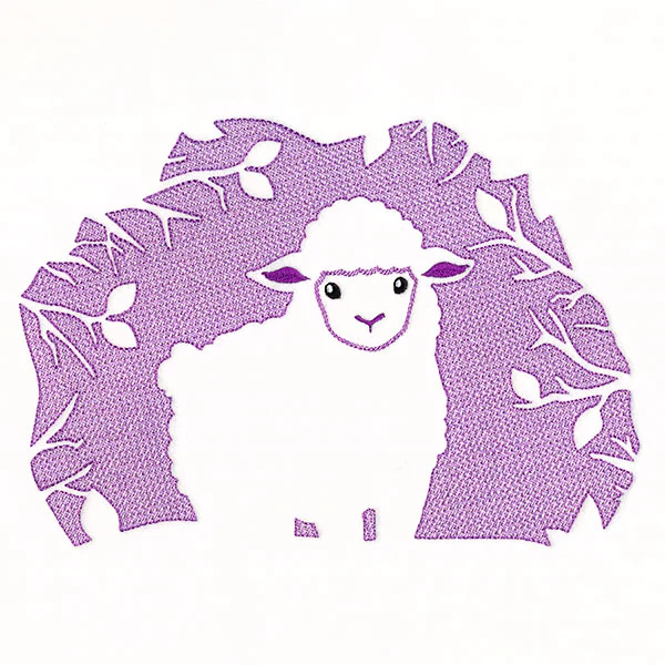 Spring Lamb Silhouette (Embossed) - Image 2