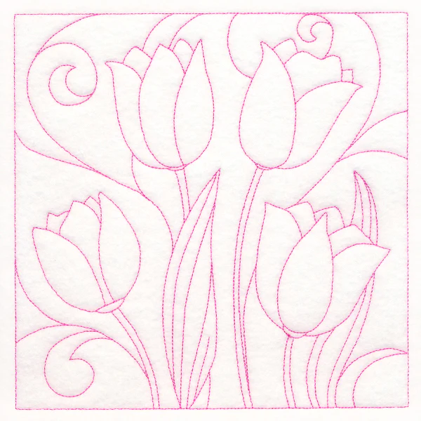 Spring Quilting - Tulips (Double Run)