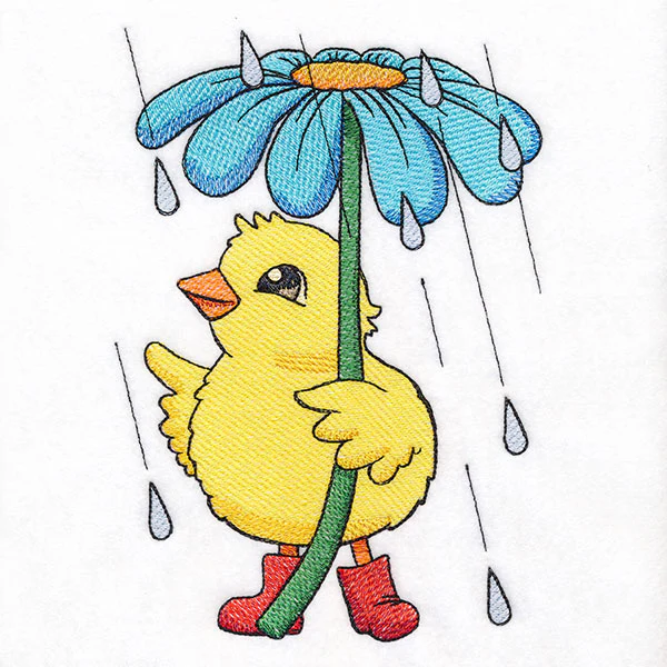 Spring Showers Chick & Flower Umbrella - Image 4