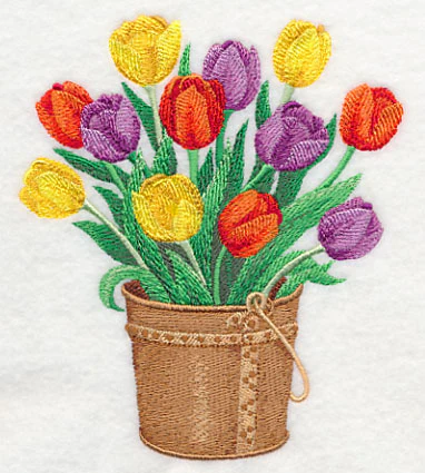 Spring Tulips in Pail - Image 3