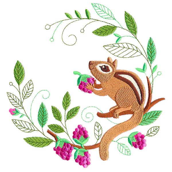 Springtime Chipmunk Wreath - Image 2