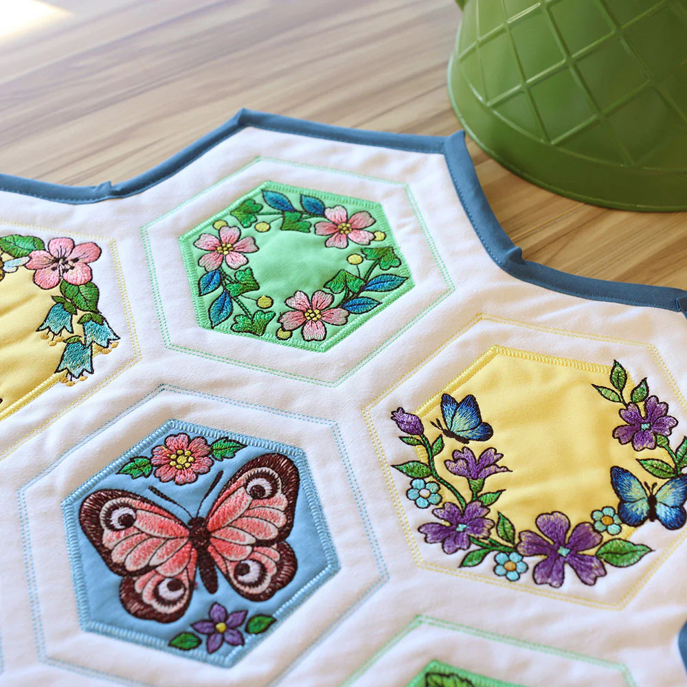 Springtime Quilt Hexagon (Applique) Design Pack - Image 5