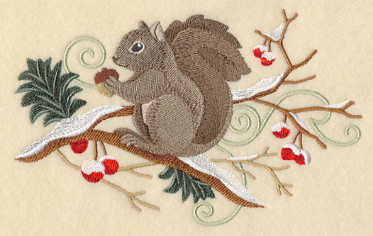 Squirrel and Winter Branch Spray - Image 4