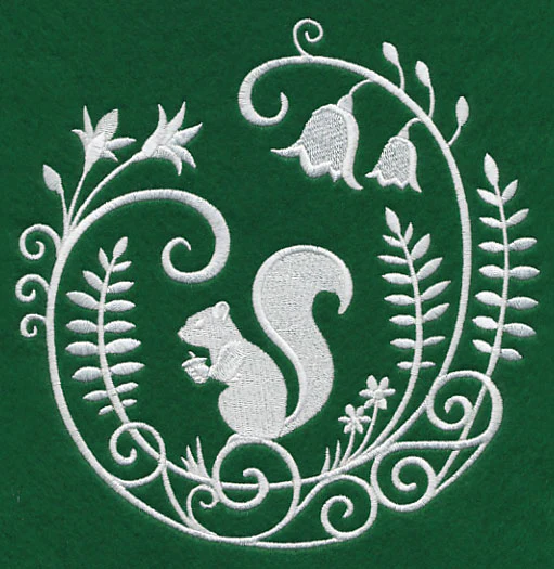 Squirrel Whitework Scene - Image 2