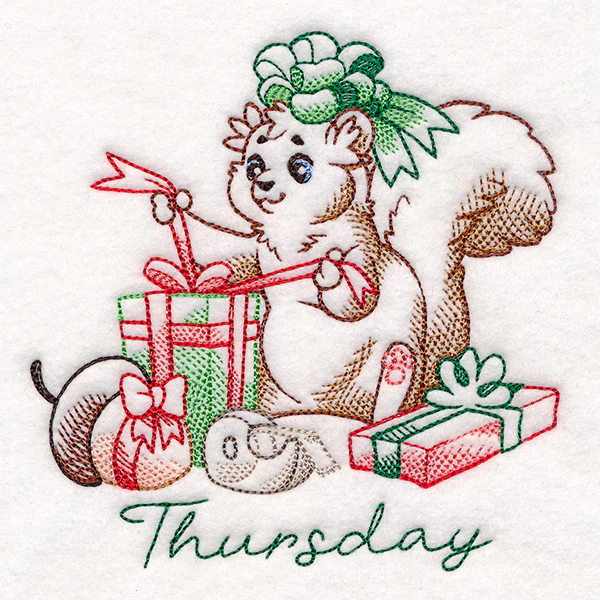 Squirrel Wrapping Gifts on Thursday - Image 3