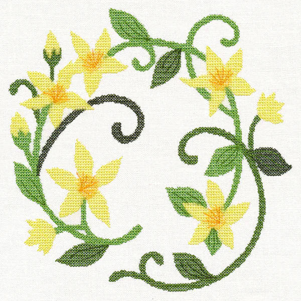 St. John's Wort Wreath (Cross Stitch)