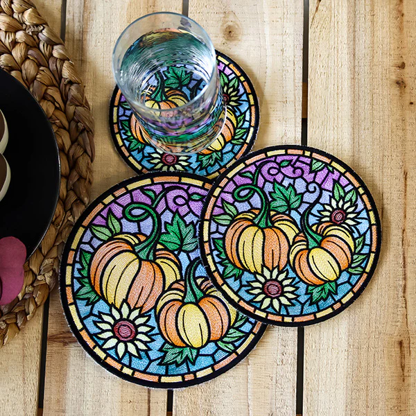 Stained Glass Autumn Pumpkin Trivet (In-the-Hoop) - Image 6