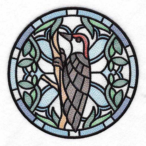 Stained Glass Birds - Red Bellied Woodpecker - Image 3