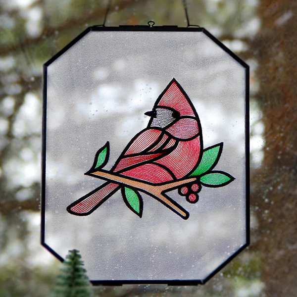 Stained Glass Christmas Accents - Cardinal - Image 4