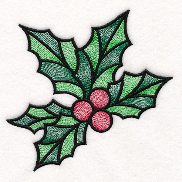 Stained Glass Christmas Accents - Holly & Berries - Image 2