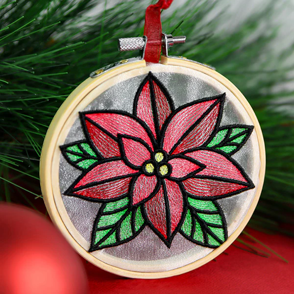 Stained Glass Christmas Accents - Poinsettia