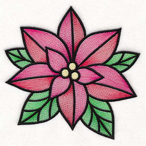 Stained Glass Christmas Accents - Poinsettia - Image 3
