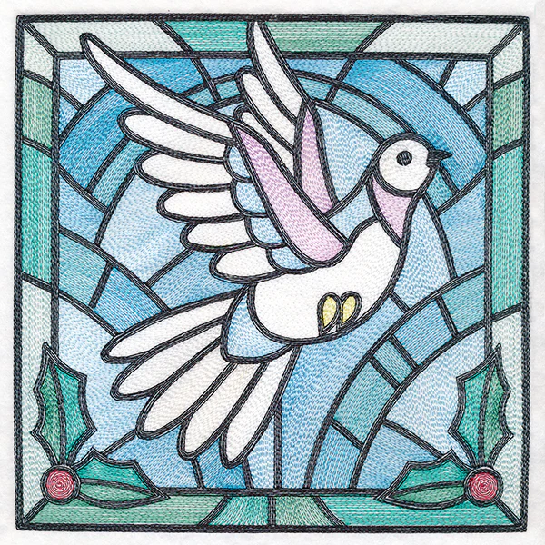 Stained Glass Christmas - Dove - Image 9