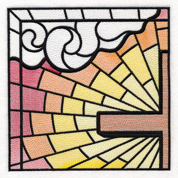 Stained Glass Cross at Sunrise Scene (Set) - Image 67