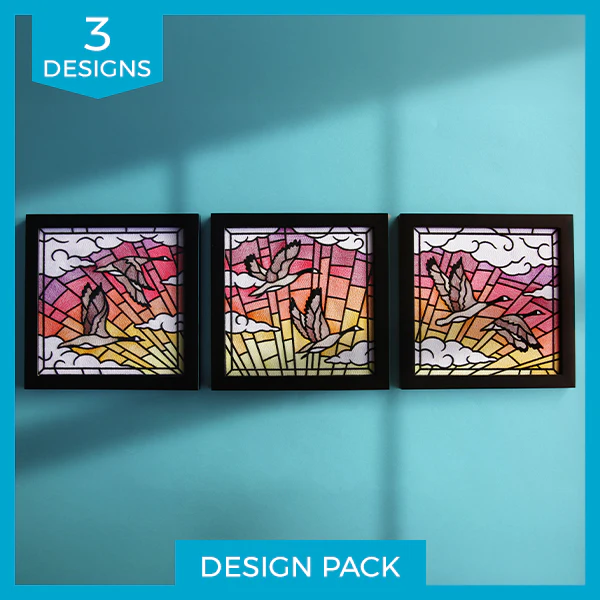 Stained Glass Geese in Flight Design Pack - Image 3