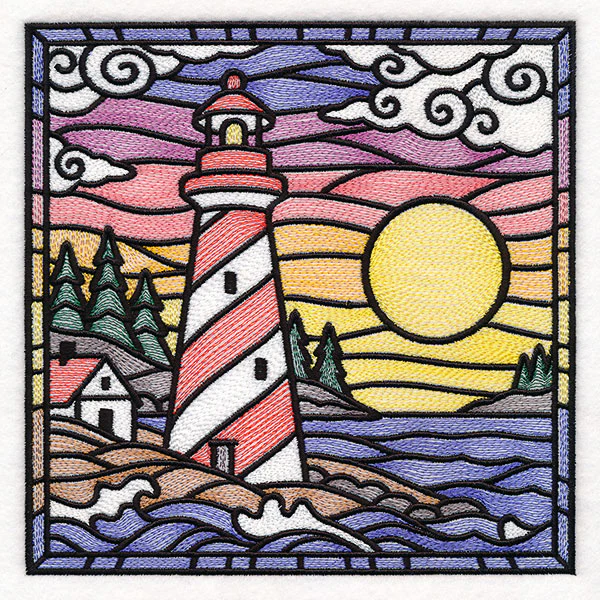 Stained Glass Lighthouse Square - Image 3
