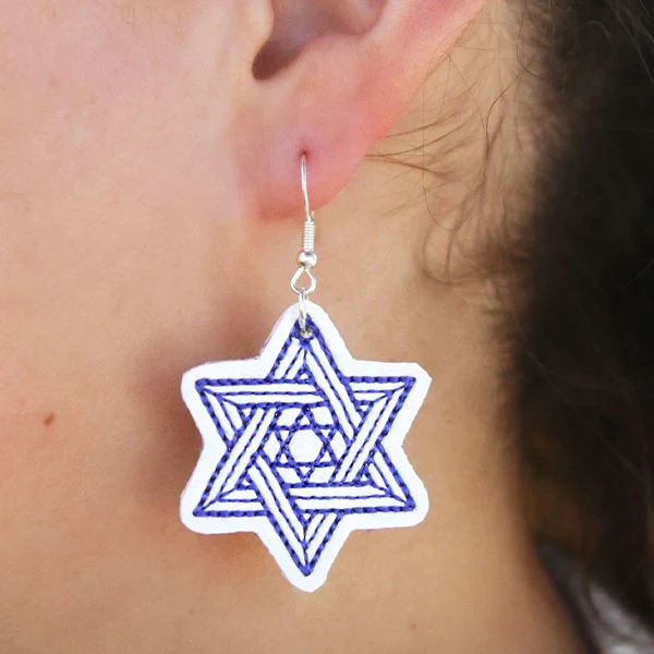 Star of David Earrings (In-the-Hoop) - Image 3