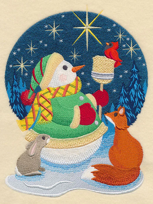 Stargazing Snowman
