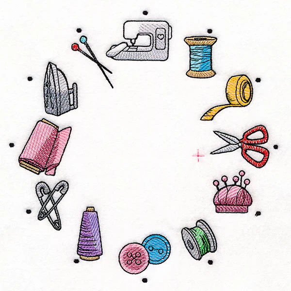 Stitch of Time Sewing Notions Clock - Split