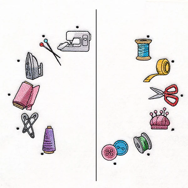 Stitch of Time Sewing Notions Clock - Split - Image 2