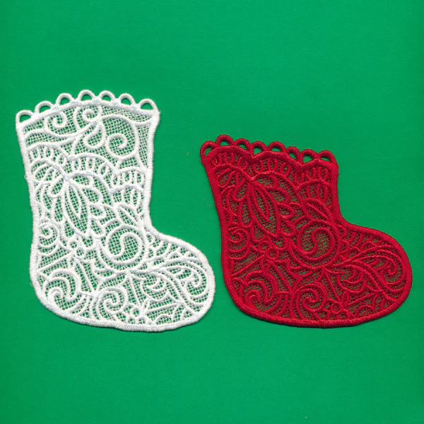 Stocking Pocket Ornament (Lace) - Image 2